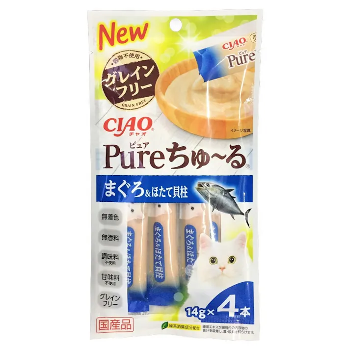 Pureちゅ~る まぐろ&ほたて貝柱 14g×4本
