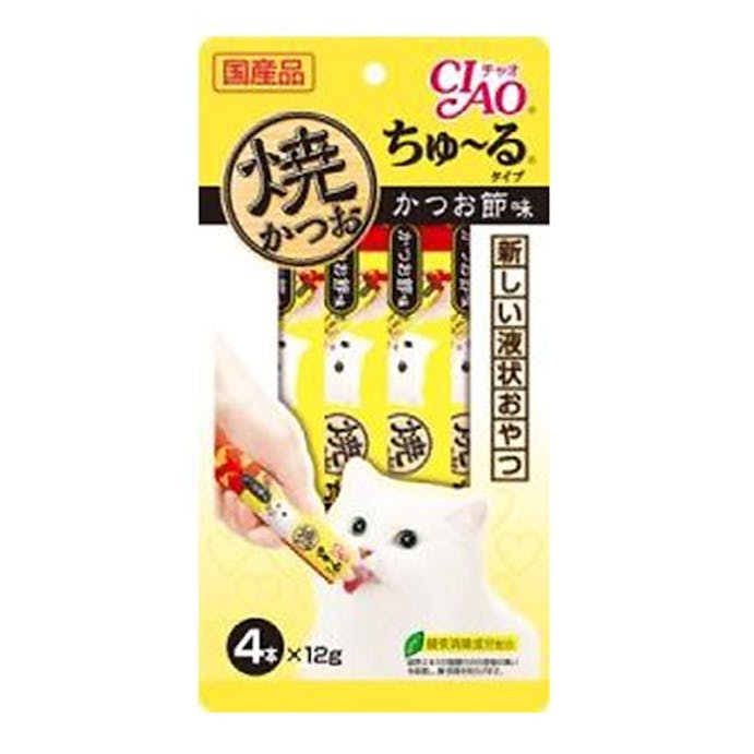 いなば CIAO 焼かつお ちゅ～るタイプ かつお節味 12g×4本入り