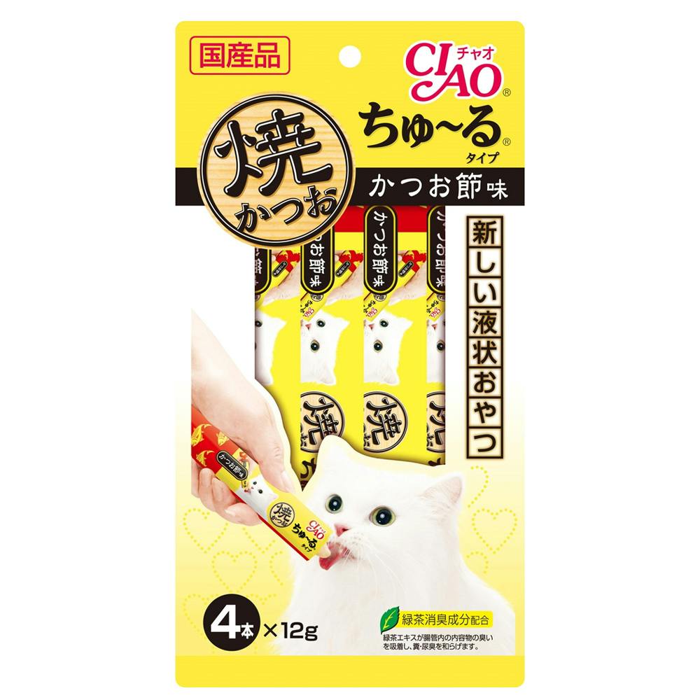 いなば CIAO 焼かつお ちゅ~るタイプ かつお節味 12g×4本入り いなば CIAO 焼かつお ちゅ~るタイプ かつお節味 12g×4本入り