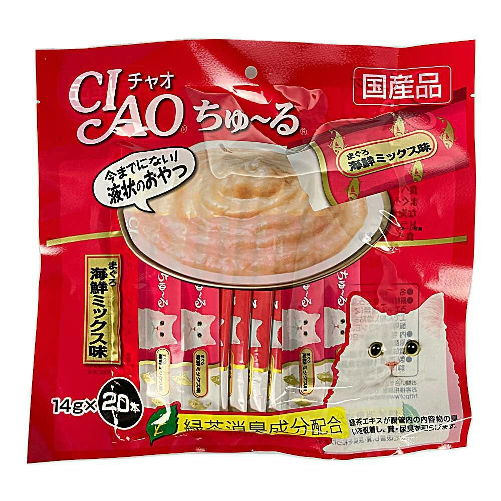 CIAO ちゅ～る まぐろ 海鮮ミックス味 14g×20本入り | ペット