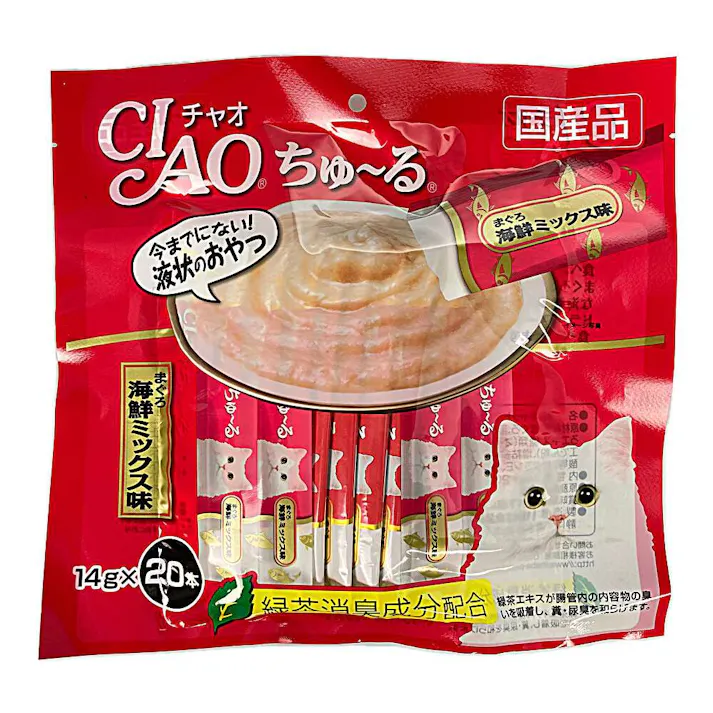 CIAO ちゅ~る まぐろ 海鮮ミックス味 14g×20本入り