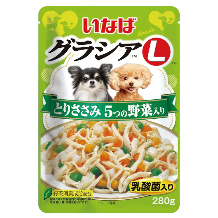 いなば グラシアL とりささみ 5つの野菜入り280g