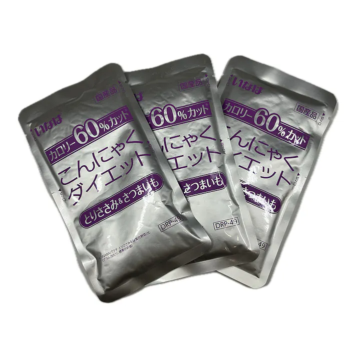 こんにゃくダイエット パウチ とりささみ&さつまいも 60g×3袋