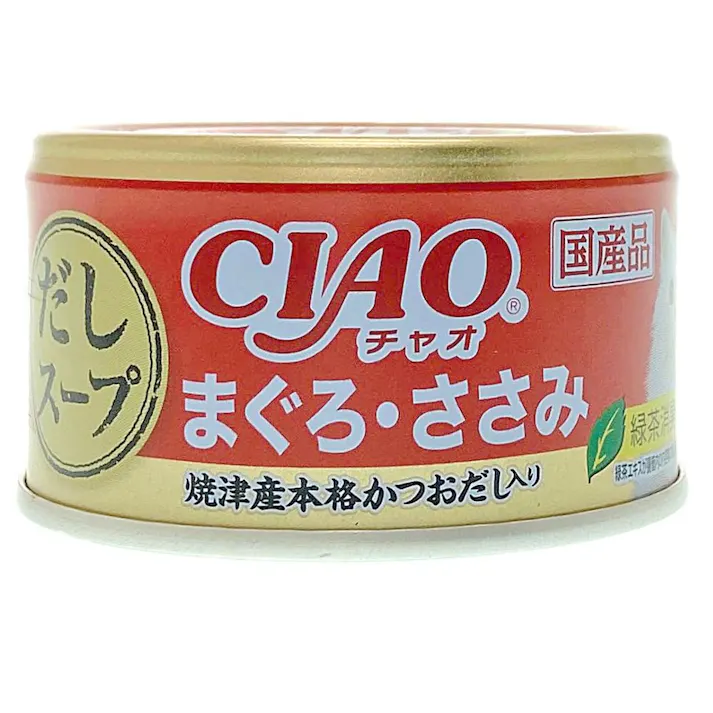 いなば チャオ だしスープ まぐろ・ささみ 焼津産本格かつおだし入り 75g