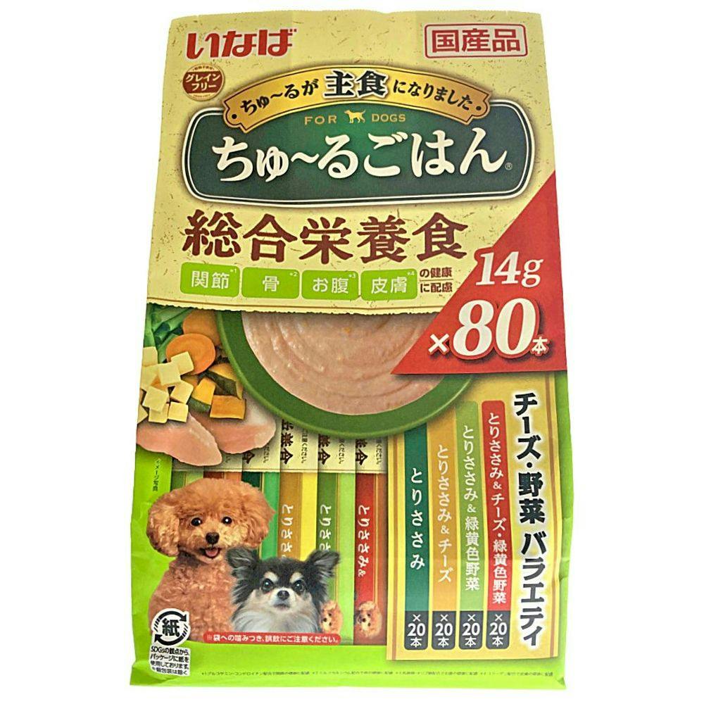 いなば ちゅ～るごはん 総合栄養食 チーズ・野菜バラエティ 14g×80本