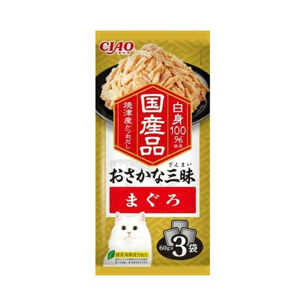 CIAO おさかな三昧 まぐろ 60g×3袋入 猫用ウェットフード(パウチ) CIAO おさかな三昧 まぐろ 60g×3袋入 猫用ウェットフード(パウチ)