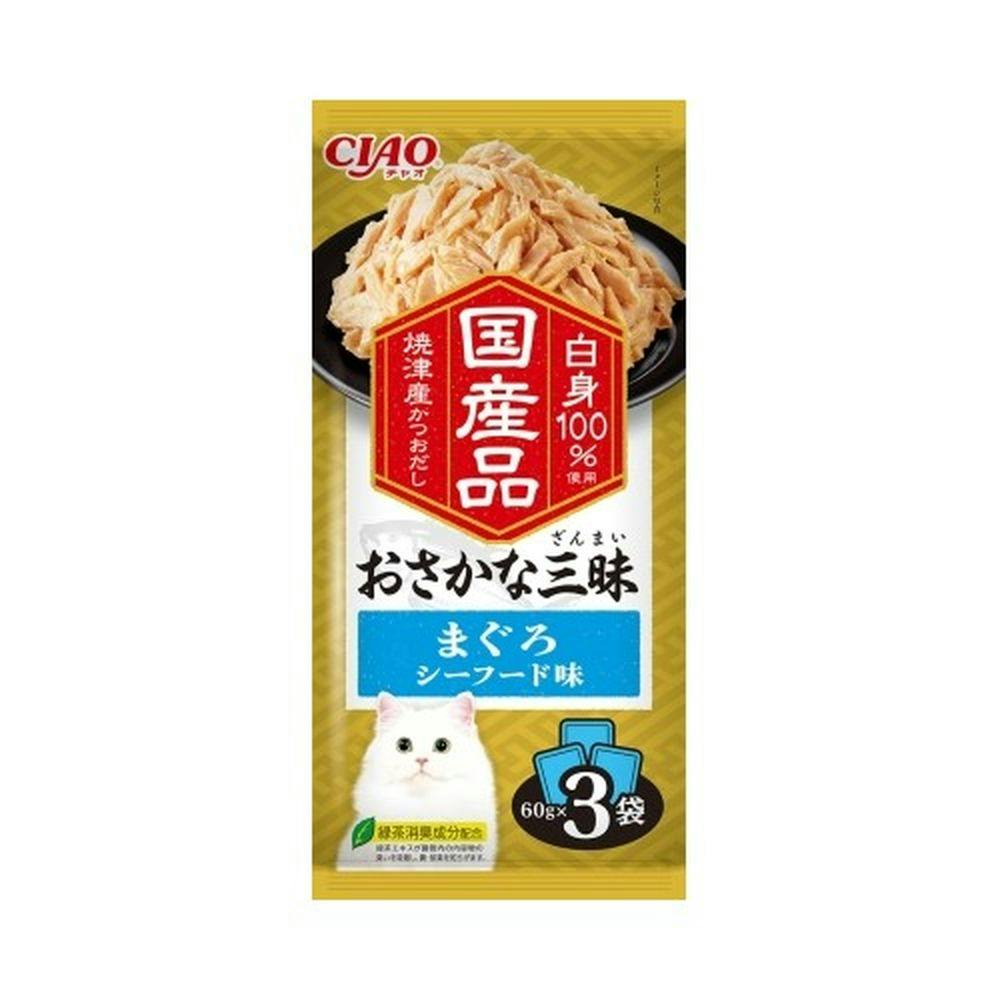 CIAO おさかな三昧 まぐろ シーフード味 60g×3袋入 | ペット用品