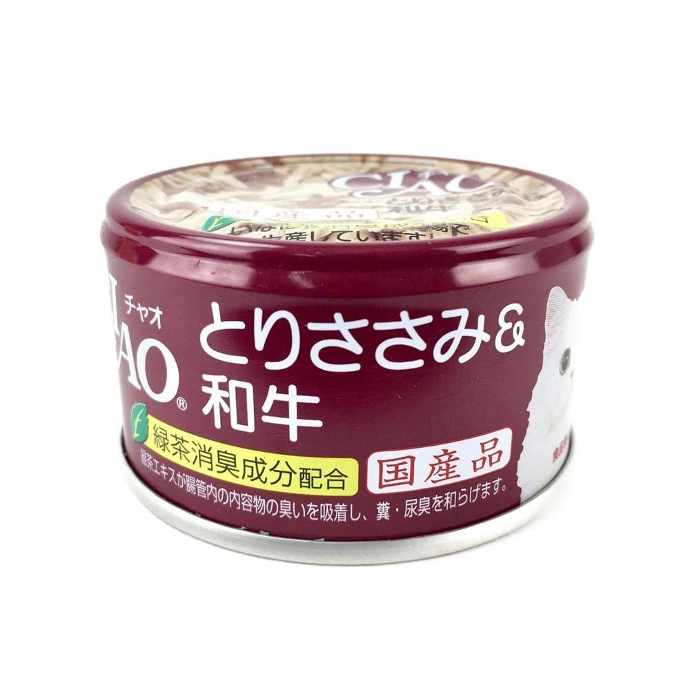 CIAO とりささみ&和牛 85g 猫用ウェットフード(缶) CIAO とりささみ&和牛 85g 猫用ウェットフード(缶)