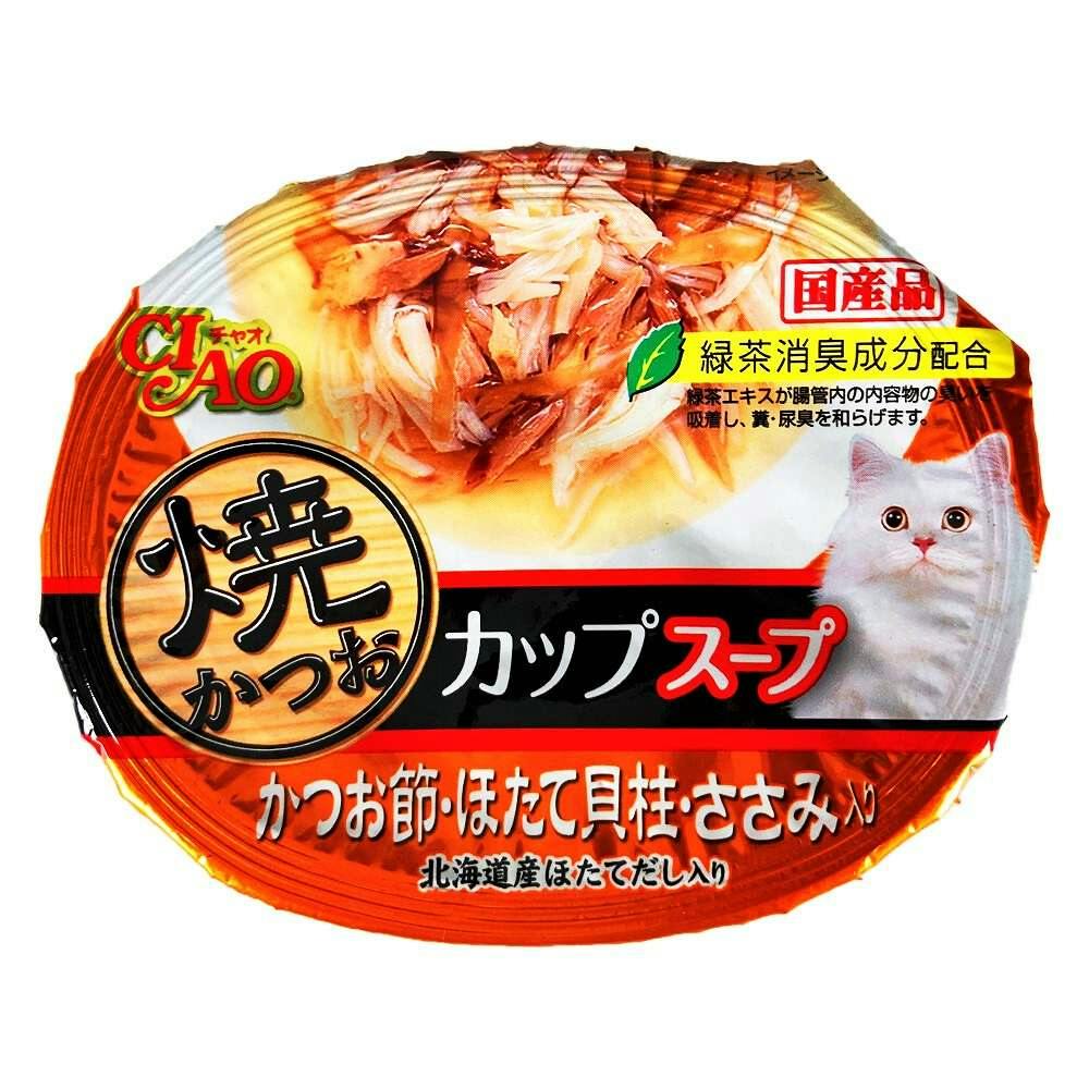 いなば CIAO 焼かつおカップスープ かつお節帆立ささみ入り 60g