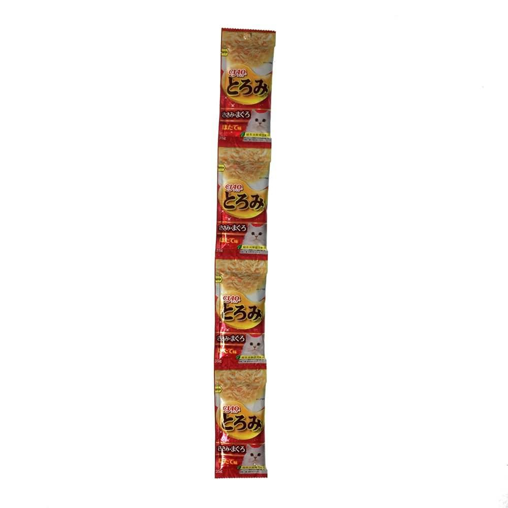 チャオとろみプチ4連 ささみ・まぐろ ほたて味 35g×4袋 ペット用品（猫） ホームセンター通販【カインズ】