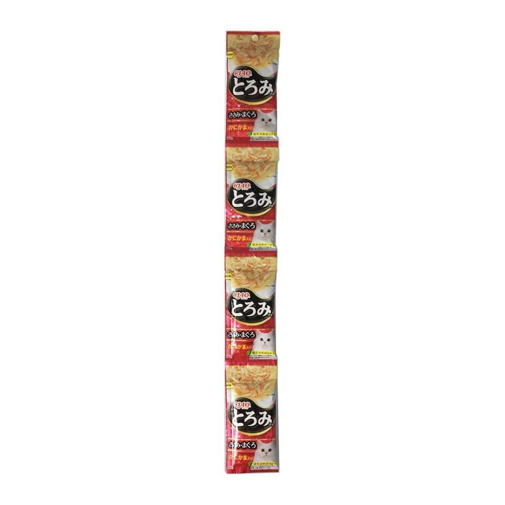 チャオとろみプチ4連 ささみ・まぐろ かにかま入り 35g×4袋 猫用ウェットフード(パウチ) チャオとろみプチ4連 ささみ・まぐろ かにかま入り 35g×4袋 猫用ウェットフード(パウチ)