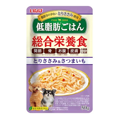 いなば 低脂肪ごはん 総合栄養食 とりささみ＆さつまいも 50g