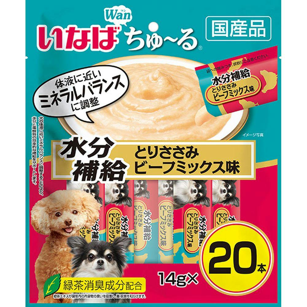 いなば Wanちゅ～る 水分補給 とりささみビーフミックス味 14g×20本(販売終了) | ペット用品（犬） 通販 | ホームセンターのカインズ