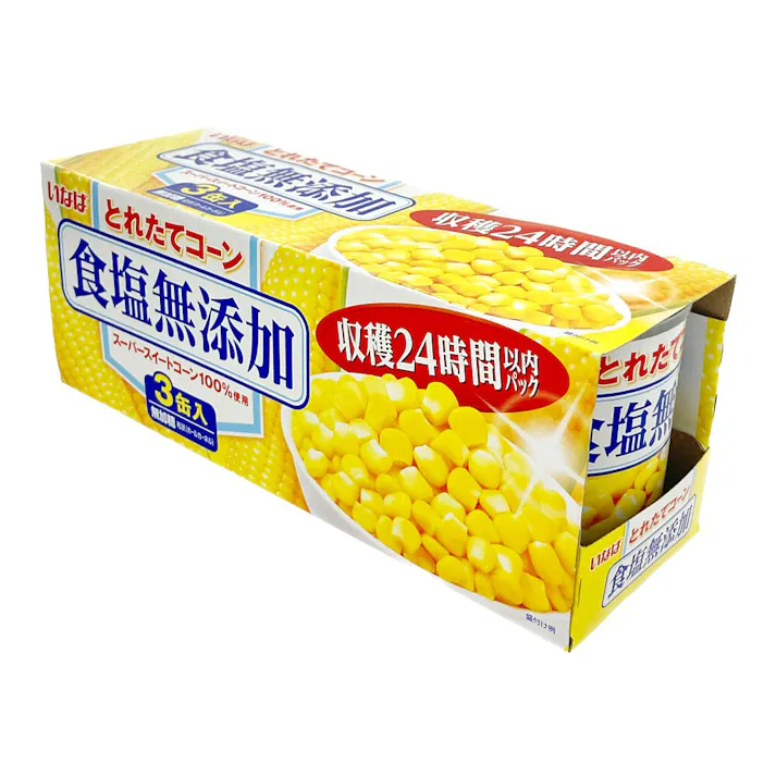 とれたてコーン食塩無添加 180g×3缶