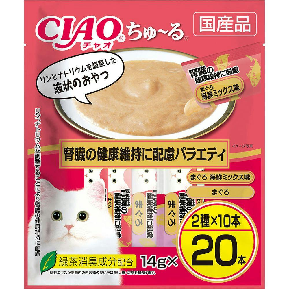 【MASAYO】ロイヤルカナン 腎臓サポート 2kg2袋&CIAOちゅーる CIAOちゅ～る 腎臓の健康維持に配慮バラエティ 2種×10本 14g×20