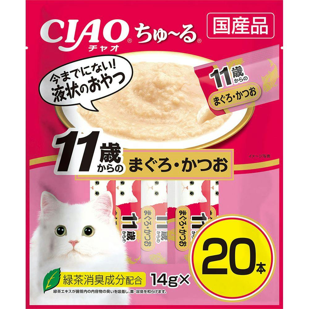 CIAOちゅ～る 11歳からの まぐろ・かつお 14g×20本(販売終了) | おやつ