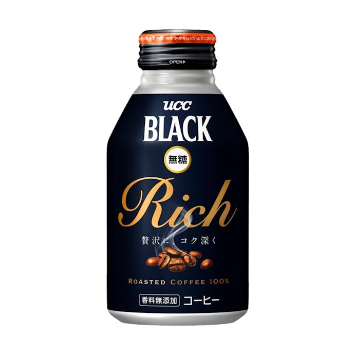 【ケース販売】UCC BLACK無糖 RICH リキャップ缶 275g×24本