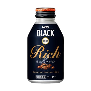 【ケース販売】UCC BLACK無糖 RICH リキャップ缶 275g×24本