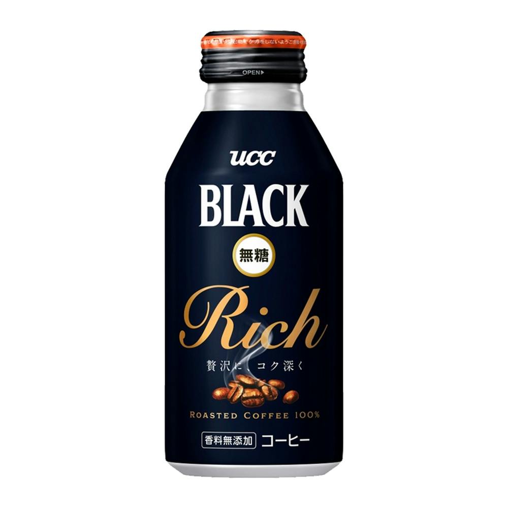 【ケース販売】UCC BLACK無糖 RICH リキャップ缶 375g×24本