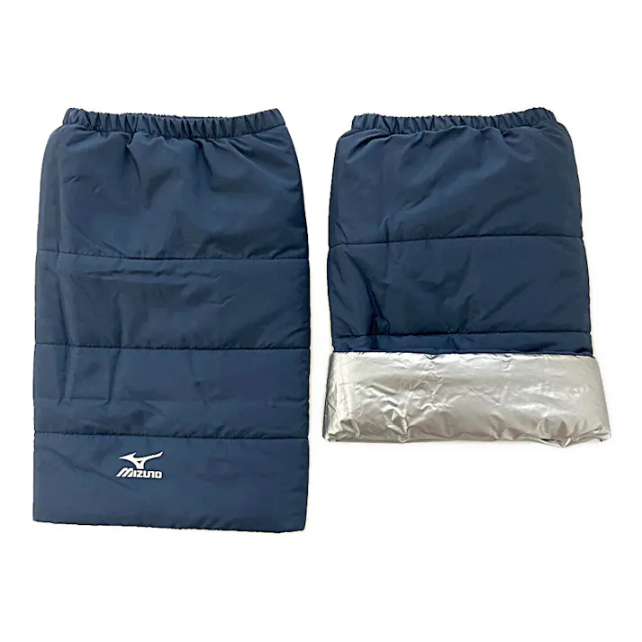 紳士 ミズノ 断熱撥水 レッグウォーマー ネイビー M-L