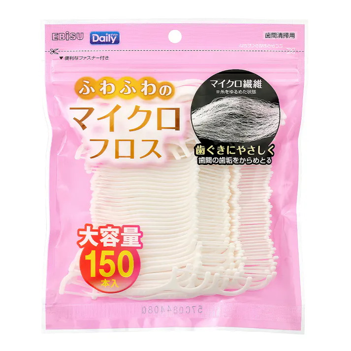 デイリー ふわふわのマイクロフロス 歯間清掃用 150本入