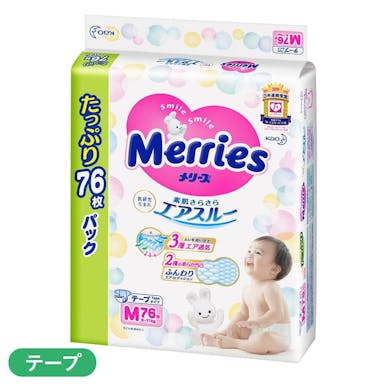 花王 メリーズ さらさらエアスルー Mサイズ(6～11kg) 76枚(販売終了)