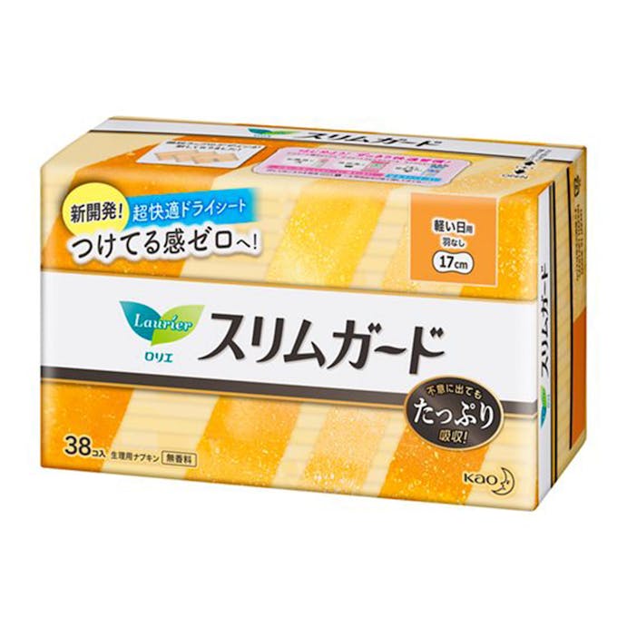 花王 ロリエ スリムガード 軽い日用 羽なし 38個
