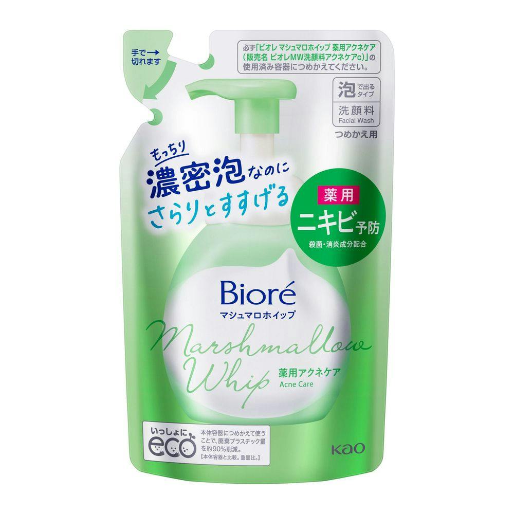 ビオレ マシュマロホイップ アクネケア つめかえ用 130ml 洗顔剤・クレンジング・洗顔用品 ビオレ マシュマロホイップ アクネケア つめかえ用 130ml 洗顔剤・クレンジング・洗顔用品