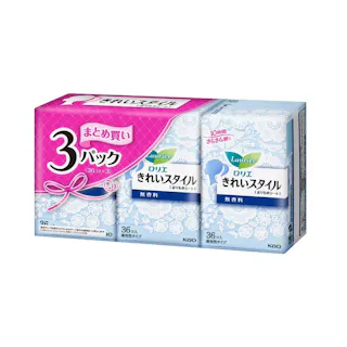 ロリエ パンティライナー きれいスタイル 無香料 36個×3パック