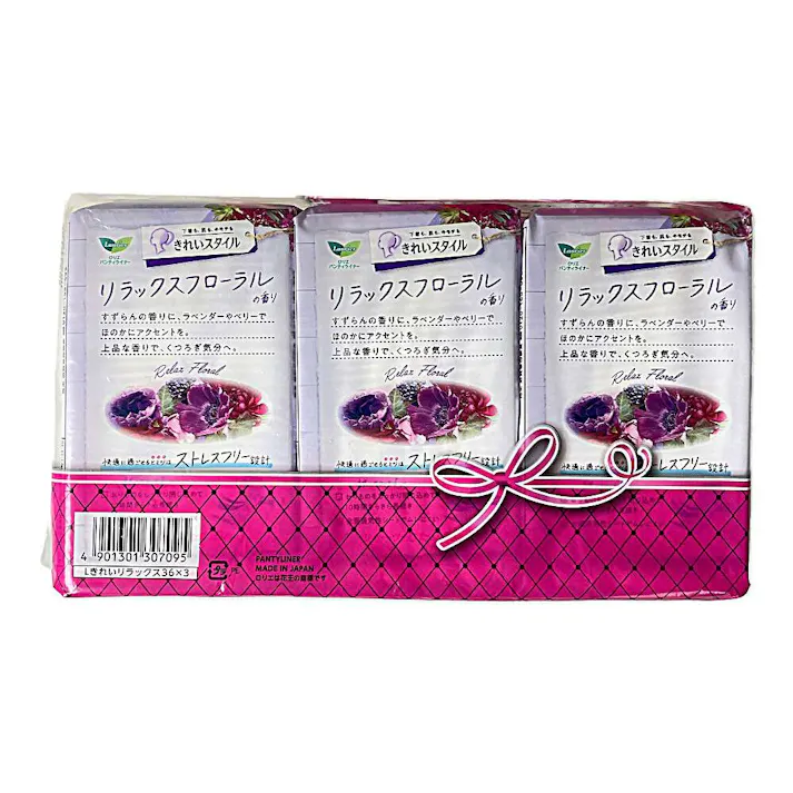 ロリエ パンティライナー きれいスタイル リラックスフローラルの香り 36個×3パック