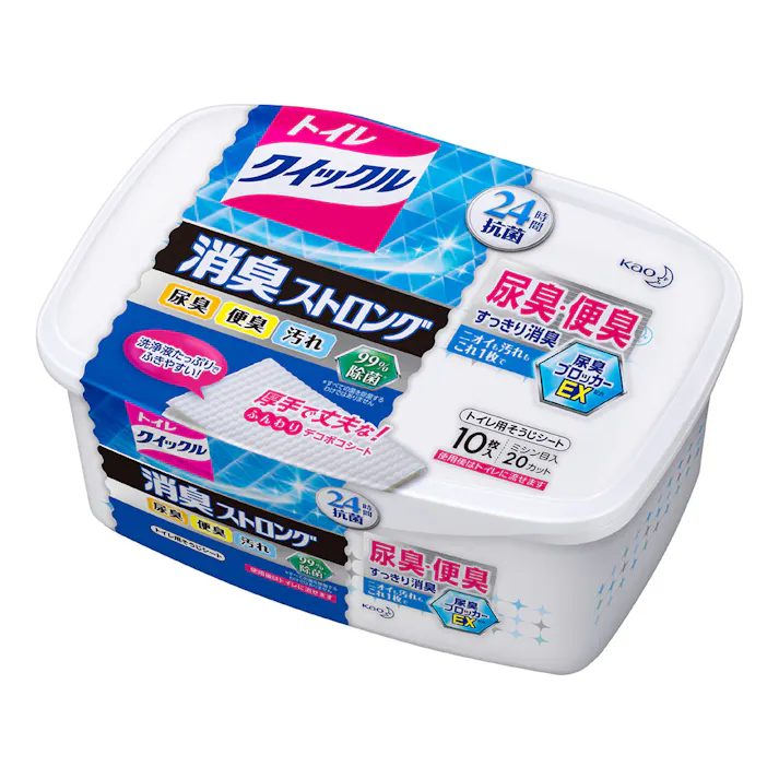 トイレクイックル 消臭ストロング 容器入 10枚