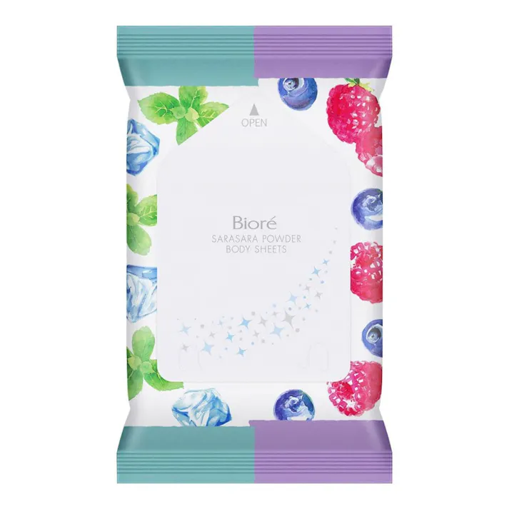 ビオレ さらさらパウダーシート 香りマジック ひえひえミントto完熟ベリーの香り 携帯用 10枚(販売終了)