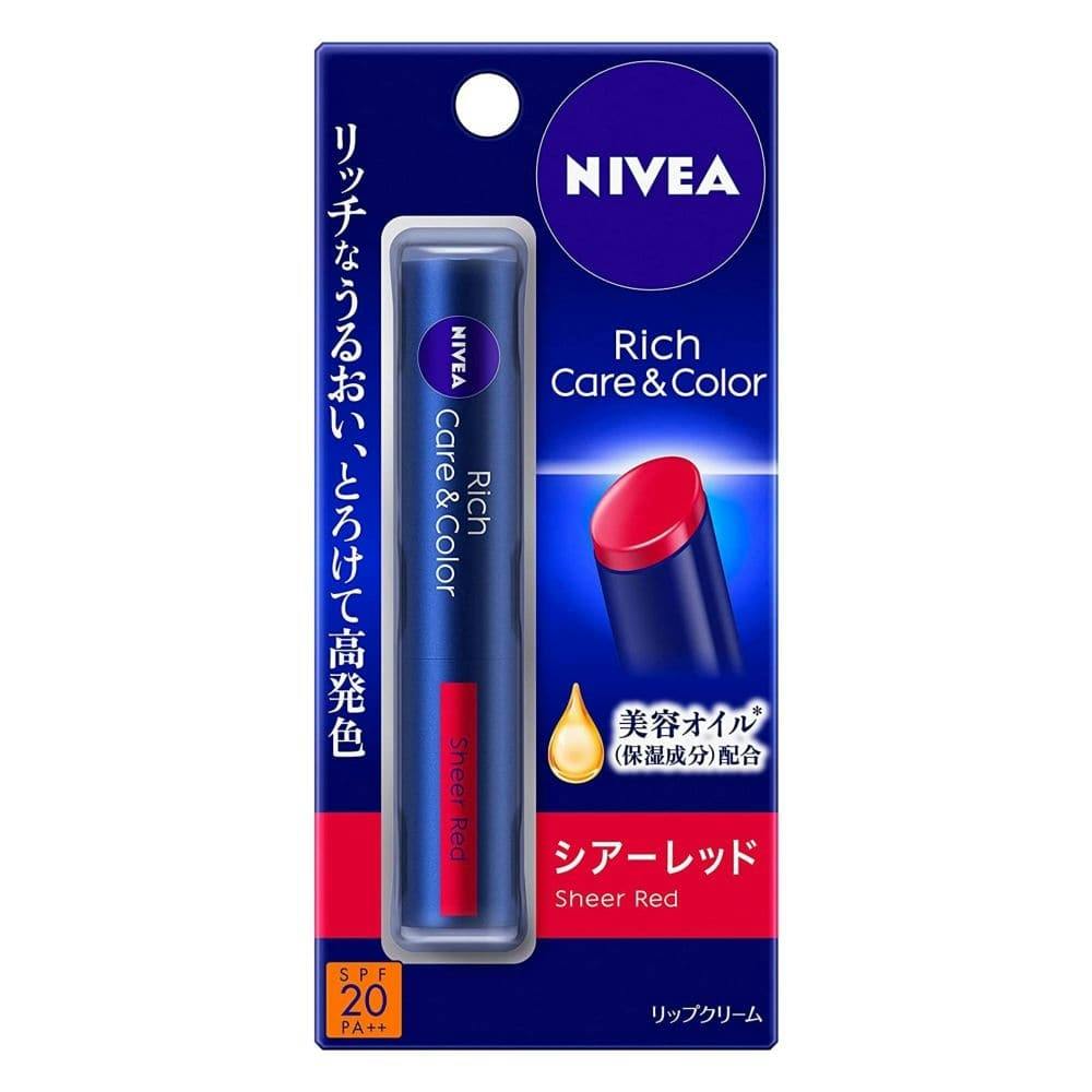 ニベア リッチケア&カラーリップ シアーレッド 2g リップクリーム ニベア リッチケア&カラーリップ シアーレッド 2g リップクリーム
