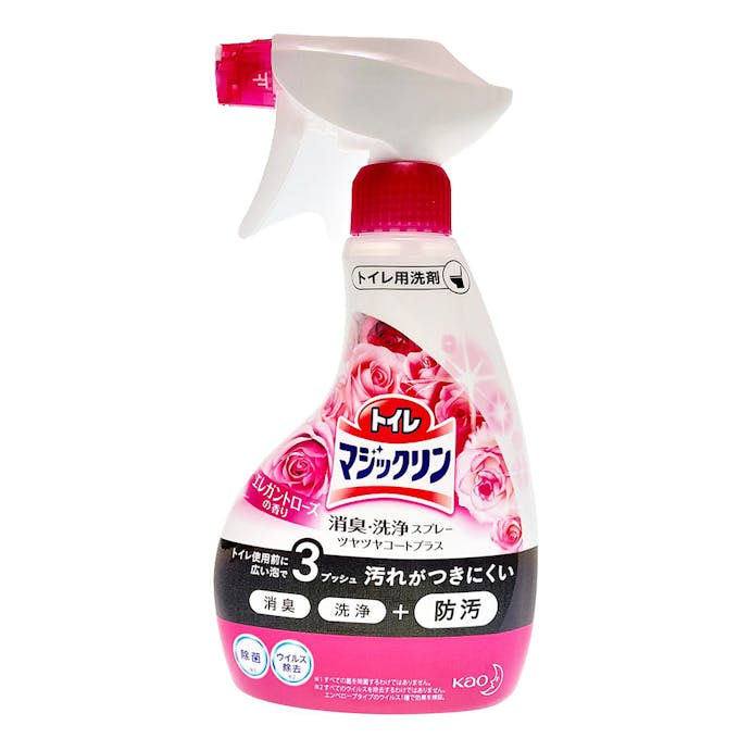 花王 トイレマジックリン 消臭・洗浄スプレー ツヤツヤコートプラス エレガントローズの香り 本体 380ml(販売終了)