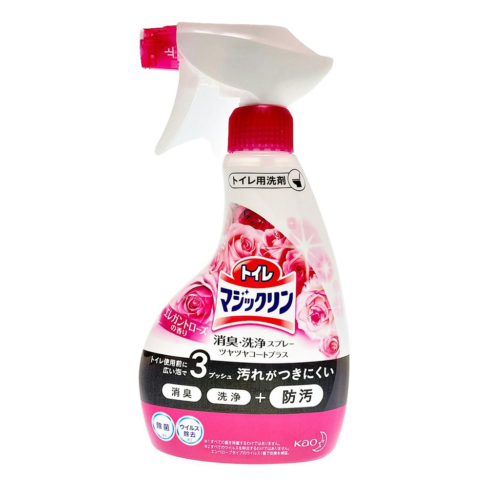 花王 トイレマジックリン 消臭・洗浄スプレー ツヤツヤコートプラス エレガントローズの香り 本体 ３８０ｍｌ｜ホームセンター通販【カインズ】