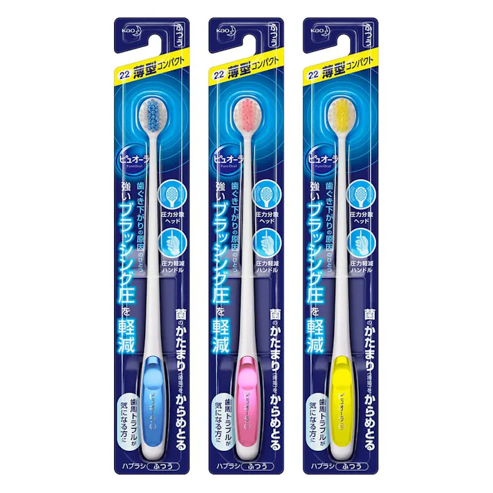 ピュオーラハブラシ 薄型コンパクト ふつう 1本