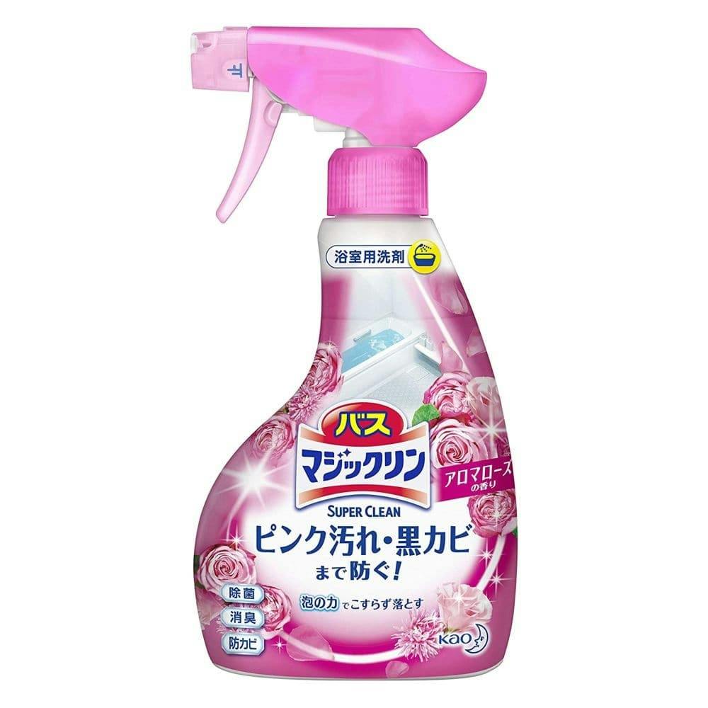 花王 バスマジックリン 泡立ちスプレー ＳＵＰＥＲ ＣＬＥＡＮ アロマローズの香り 本体 ３８０ｍｌ｜ホームセンター通販【カインズ】