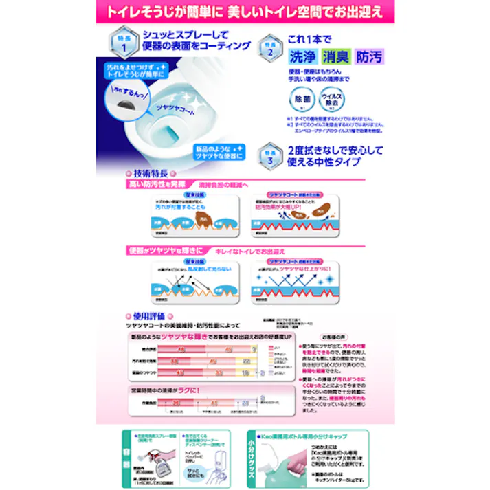 【CAINZ-DASH】花王グループカスタマーマーケティング 業務用トイレマジックリン消臭洗浄スプレーツヤツヤコートプラス エレガントローズ 2L 354068【別送品】