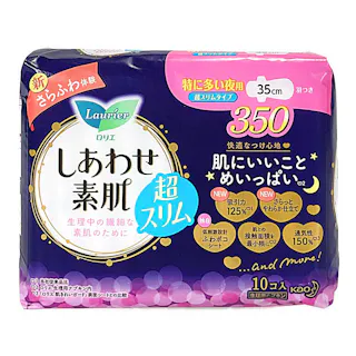 ロリエ しあわせ素肌 超スリムタイプ 特に多い夜用350 羽つき 10個