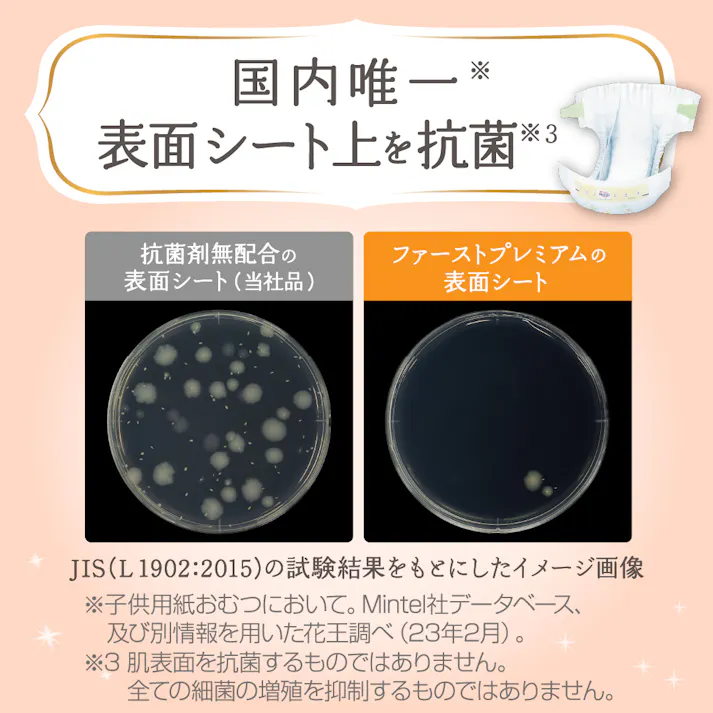 メリーズ ファーストプレミアム テープ 新生児用(お誕生~5000gまで) 66枚
