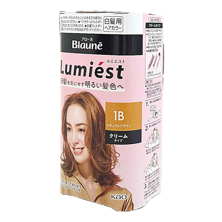 ブローネ ルミエスト 白髪用ヘアカラー クリームタイプ 1B ナチュラルブラウン