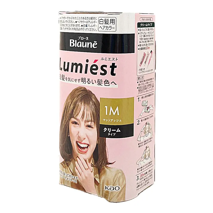 ブローネ ルミエスト 白髪用ヘアカラー クリームタイプ 1M マットアッシュ