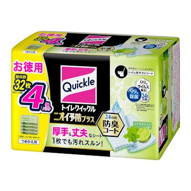 花王 トイレクイックル ニオイ予防プラス シトラスミントの香り つめかえ用 32枚