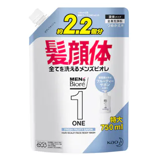 メンズビオレ ONE オールインワン全身洗浄料 清潔感のあるフルーティーサボンの香り 詰替 750ml