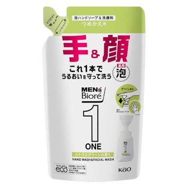 花王 メンズビオレ ONE 泡ハンドソープ＆洗顔料 詰替 200ml