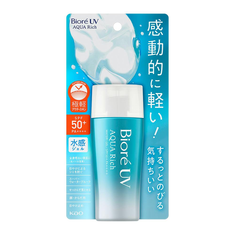 【大幅値下】アロエのアクアリッチジェル（新品）３個セット ビオレ UV アクアリッチ ウォータリージェル SPF50+ 90ml(販売