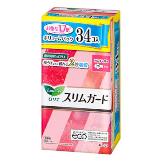 ロリエ スリムガード ボリュームパック 特に多い昼用 羽つき 34個