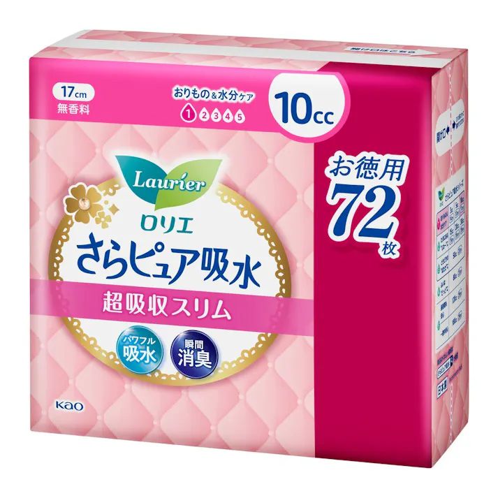 ロリエ さらピュア吸水 超吸収スリム10cc スーパージャンボ 72枚