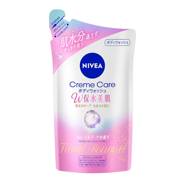 ニベア クリームケア ボディウォッシュ W保水美肌 フローラルブーケの香り 詰替 350ml