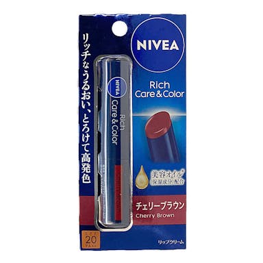 花王 ニベア リッチケア＆カラーリップ チェリーブラウン 2g